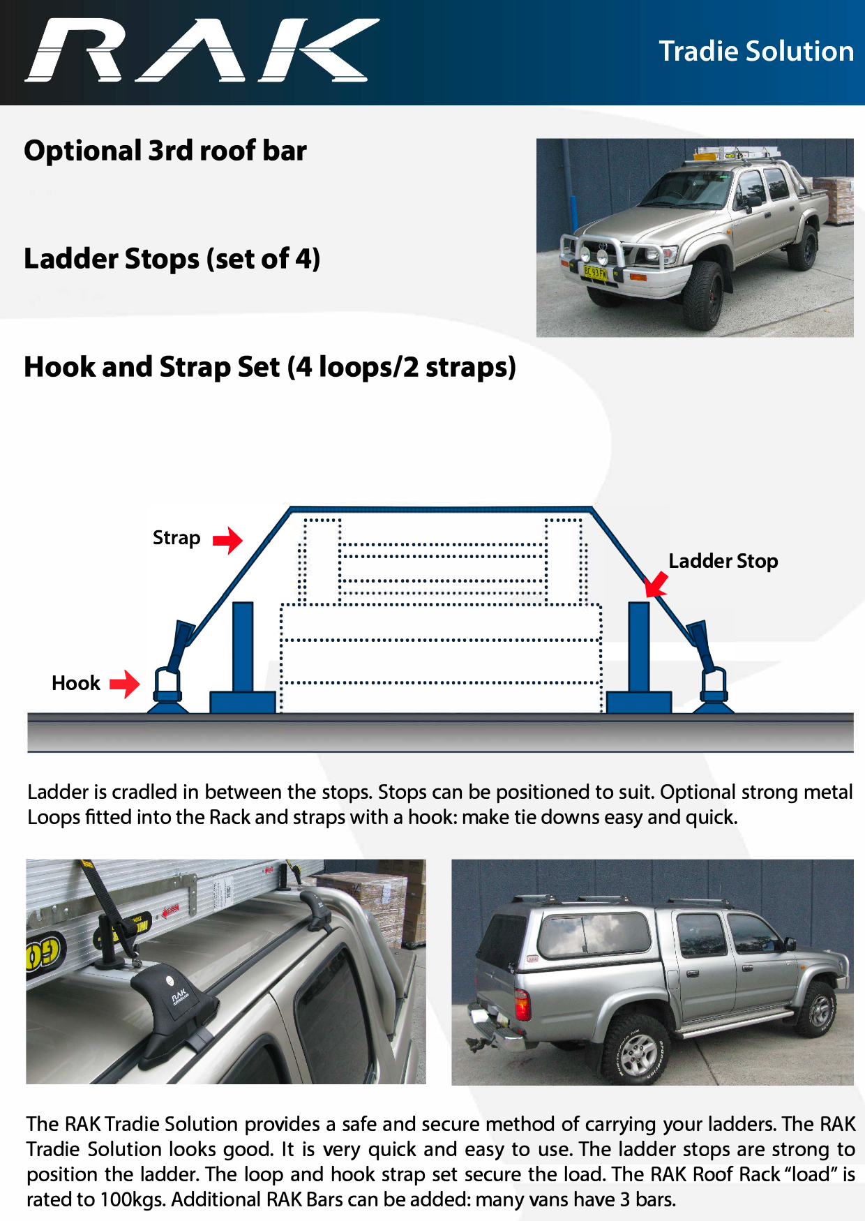 2121 Ladder stops - 4pcs